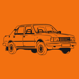 Samochód - Damska Koszulka Pomarańczowa