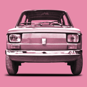 Samochód - Damska Koszulka Różowa