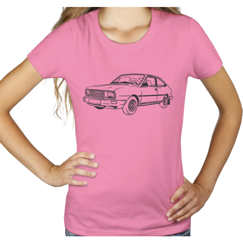 Samochód - Damska Koszulka Różowa