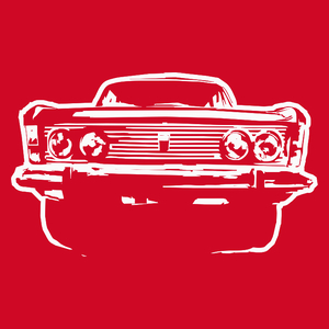 Samochód 125p - Męska Koszulka Czerwona