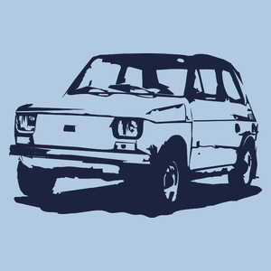 Samochód 126p - Damska Koszulka Błękitna