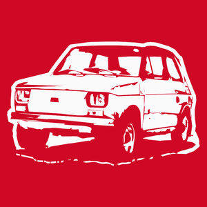 Samochód 126p - Męska Koszulka Czerwona