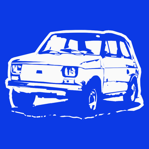 Samochód 126p - Damska Koszulka Niebieska