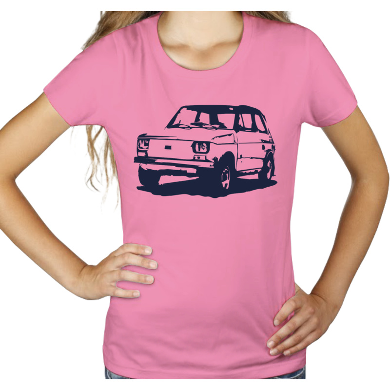 Samochód 126p - Damska Koszulka Różowa