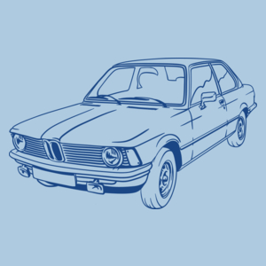 Samochód E21 - Męska Koszulka Błękitna