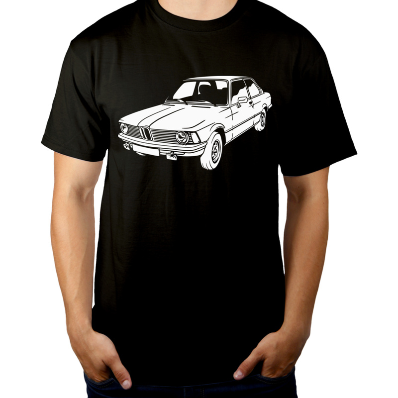 Samochód E21 - Męska Koszulka Czarna
