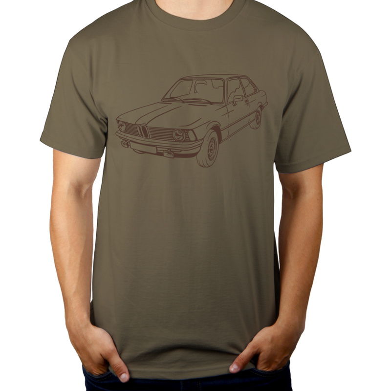 Samochód E21 - Męska Koszulka Khaki