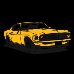 Samochód Mustang - Torba Na Zakupy Czarna