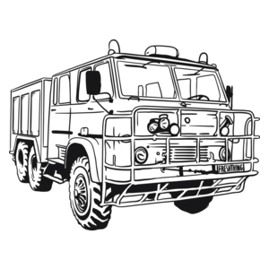 Samochód - Straż Pożarna - Kubek Biały