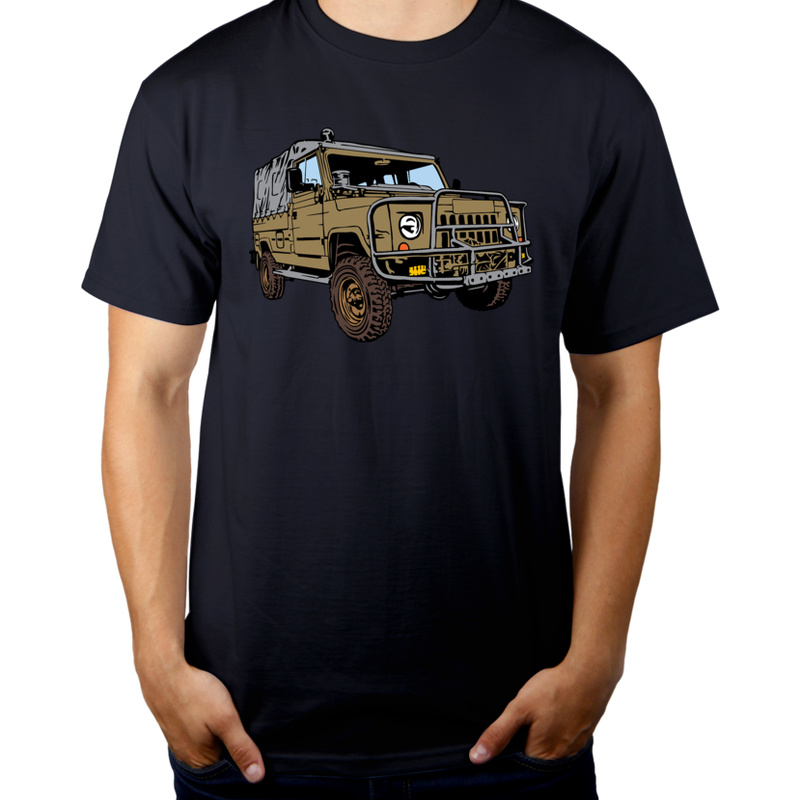 Samochód terenowy - Męska Koszulka Ciemnogranatowa