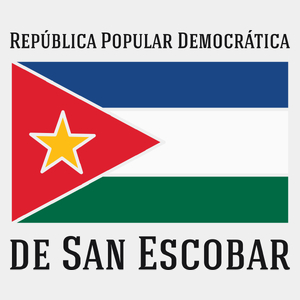 SanEscobar San Escobar Flaga - Męska Koszulka Biała