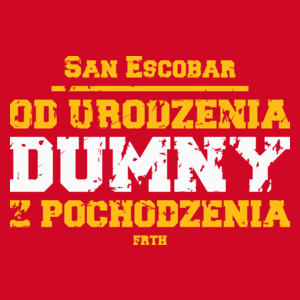 San Escobar - od urodzenia dumny z pochodzenia - Męska Koszulka Czerwona