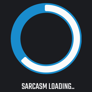 Sarcasm Loading - Damska Koszulka Czarna