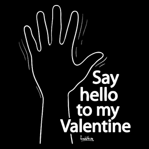 Say Hello To My Valentine - Torba Na Zakupy Czarna