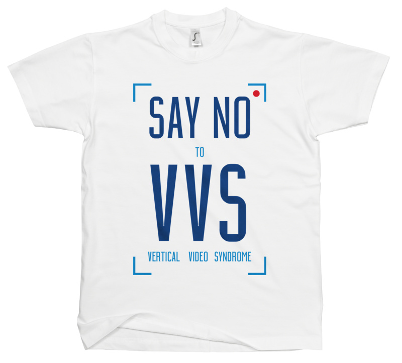 Say No To Vertical Video Syndrome - Męska Koszulka Biała