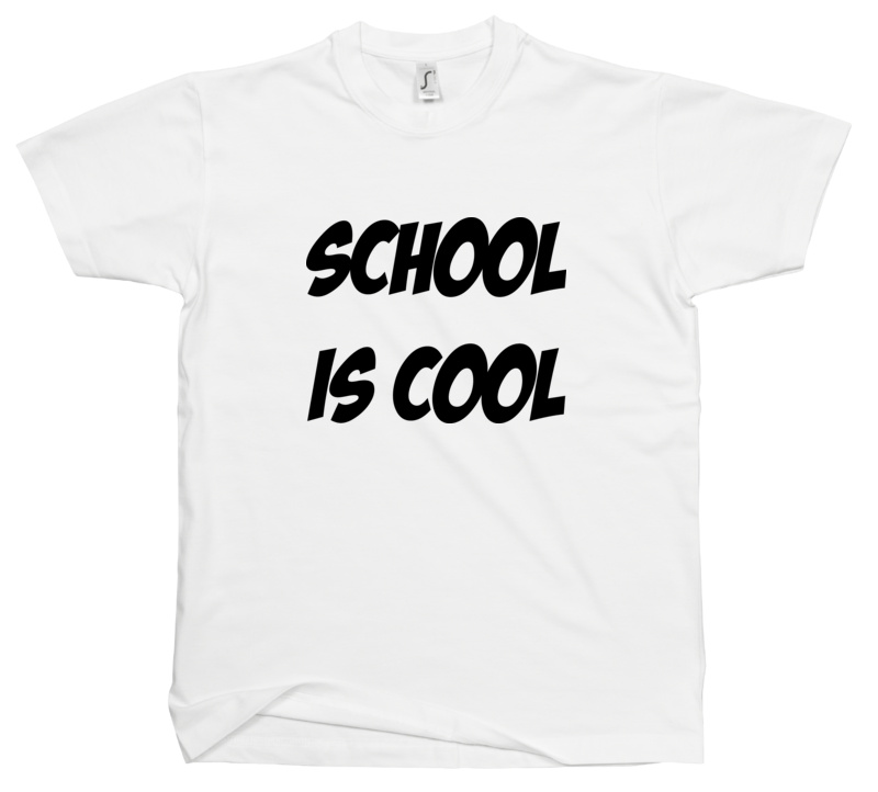 School Is Cool - Męska Koszulka Biała
