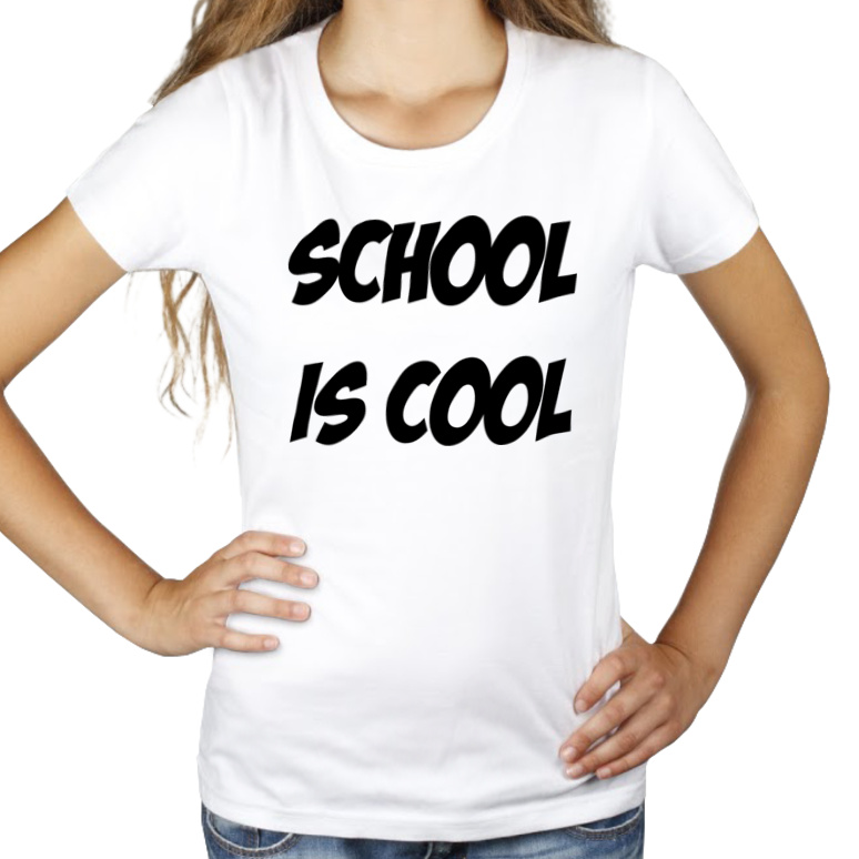 School Is Cool - Damska Koszulka Biała