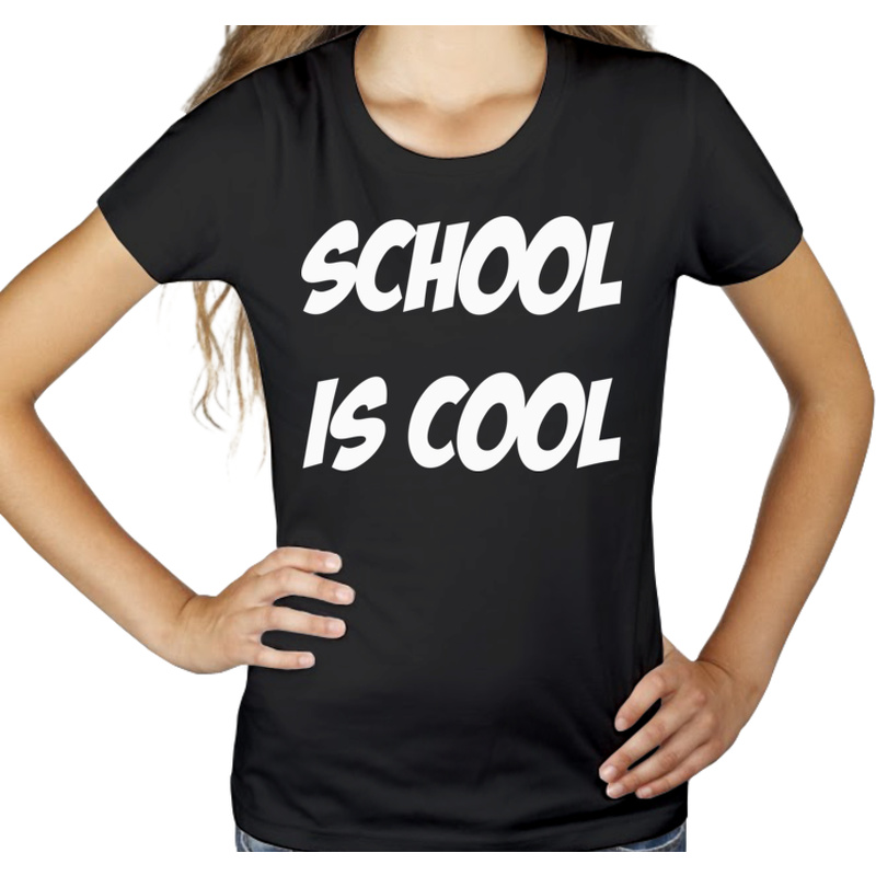 School Is Cool - Damska Koszulka Czarna