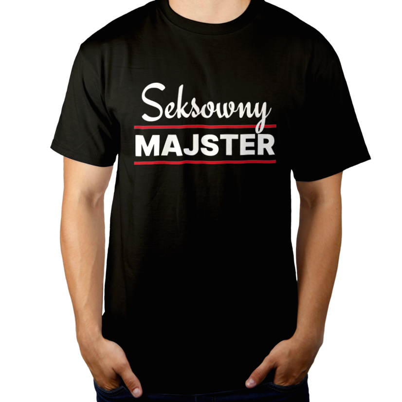 Seksowny Majster - Męska Koszulka Czarna