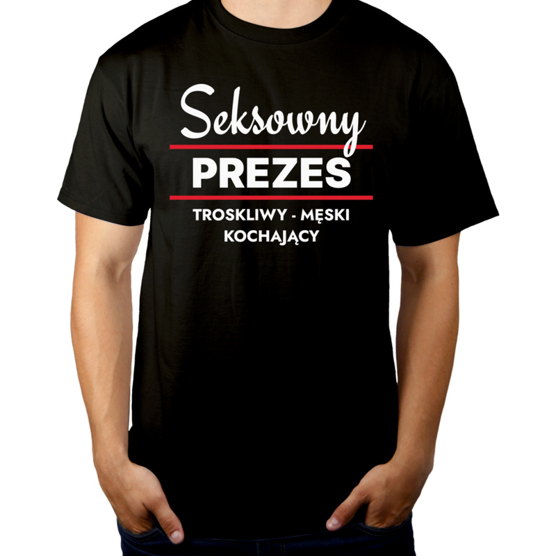 Seksowny Prezes - Męska Koszulka Czarna