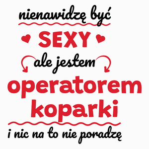 Sexy Operator Koparki - Poduszka Biała