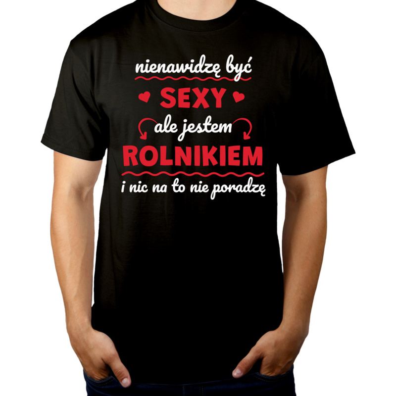 Sexy Rolnik - Męska Koszulka Czarna