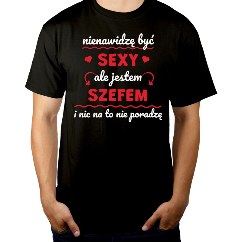 Sexy Szef - Męska Koszulka Czarna