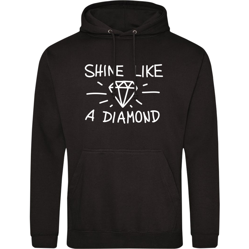 Shine Like A Diamond - Męska Bluza z kapturem Czarna