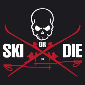 Ski or Die - Damska Koszulka Czarna
