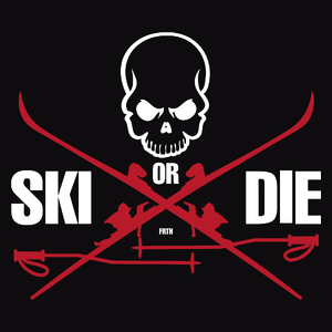 Ski or Die - Męska Koszulka Czarna