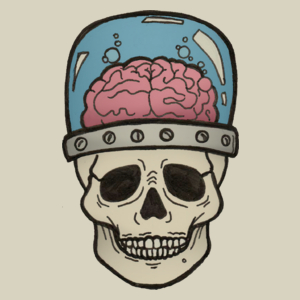 Skull With Brain - Torba Na Zakupy Natural