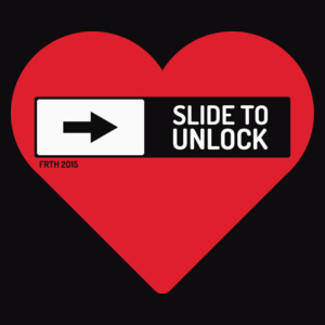 Slide To Unlock Feelings - Męska Koszulka Czarna