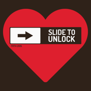 Slide To Unlock Feelings - Męska Koszulka Czekoladowa