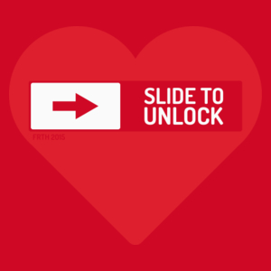 Slide To Unlock Feelings - Męska Koszulka Czerwona
