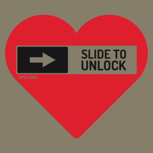 Slide To Unlock Feelings - Męska Koszulka Jasno Szara