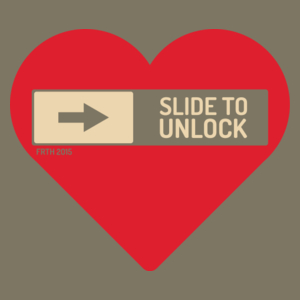 Slide To Unlock Feelings - Męska Koszulka Khaki