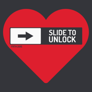 Slide To Unlock Feelings - Męska Koszulka Szara