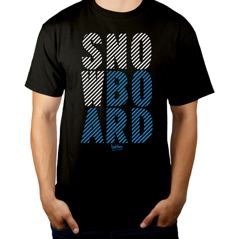Snowboard - Męska Koszulka Czarna