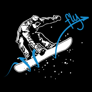 Snowboard Fly - Torba Na Zakupy Czarna