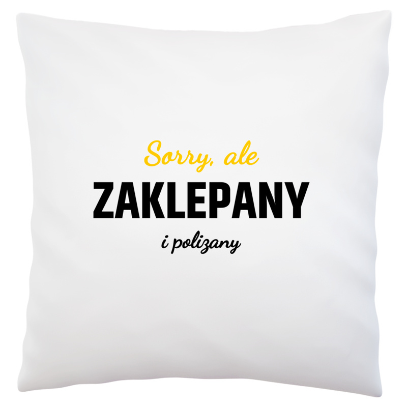 Sorry Ale Zaklepany Walentynki - Poduszka Biała