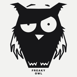 Sowa Freaky Owl - Damska Koszulka Biała