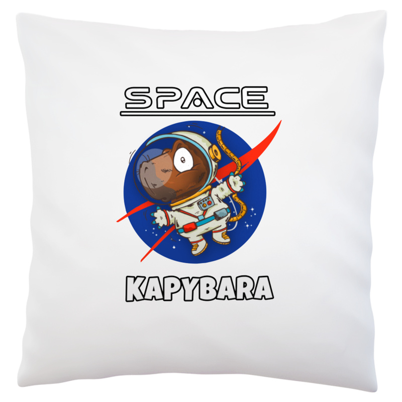 Space Kapybara Kapibara - Poduszka Biała