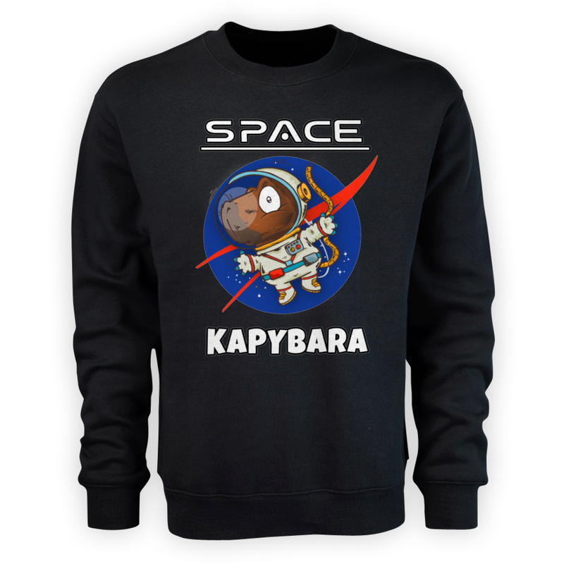 Space Kapybara Kapibara - Męska Bluza Czarna