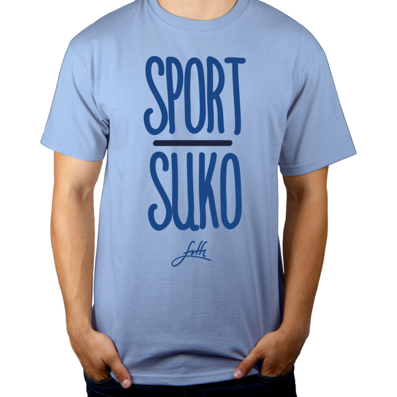 Sport Suko - Męska Koszulka Błękitna