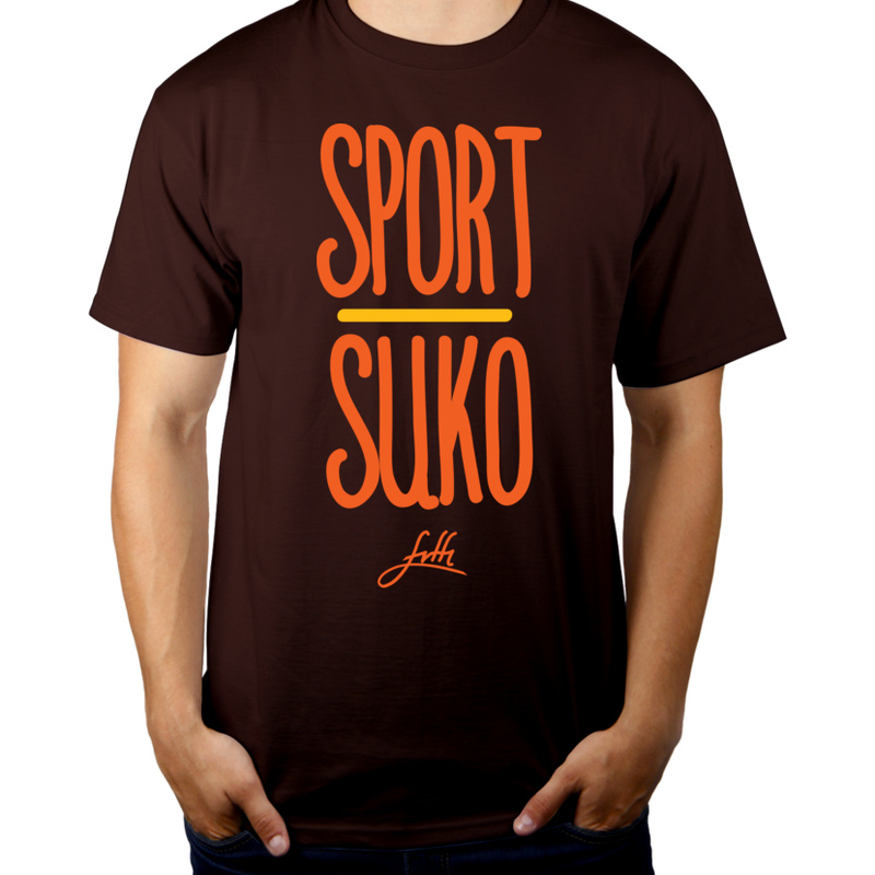 Sport Suko - Męska Koszulka Czekoladowa