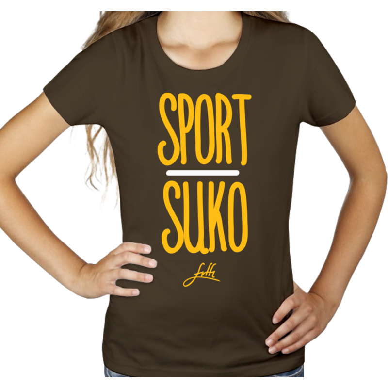 Sport Suko - Damska Koszulka Czekoladowa