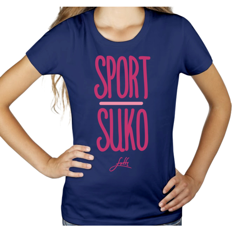 Sport Suko - Damska Koszulka Granatowa