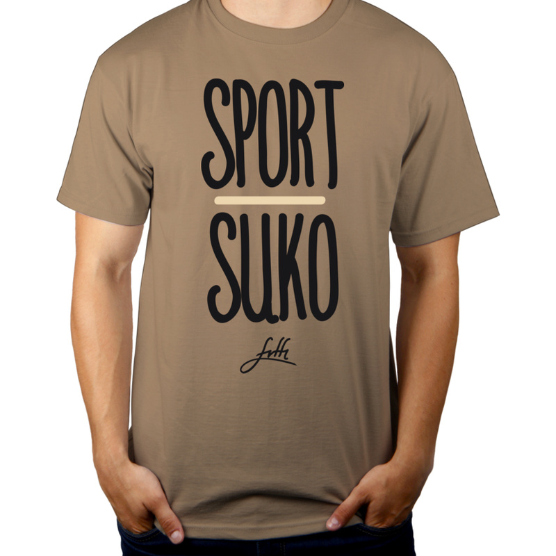 Sport Suko - Męska Koszulka Jasno Szara