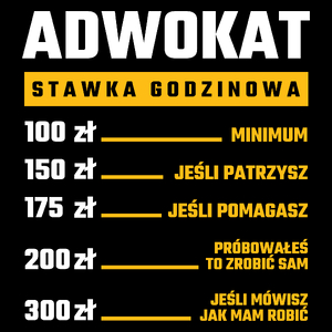 Stawka Godzinowa Adwokat - Torba Na Zakupy Czarna