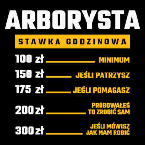 Stawka Godzinowa Arborysta - Torba Na Zakupy Czarna